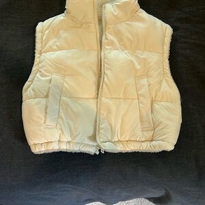 Altar'd State Cream Quilted Vest- Reversible.